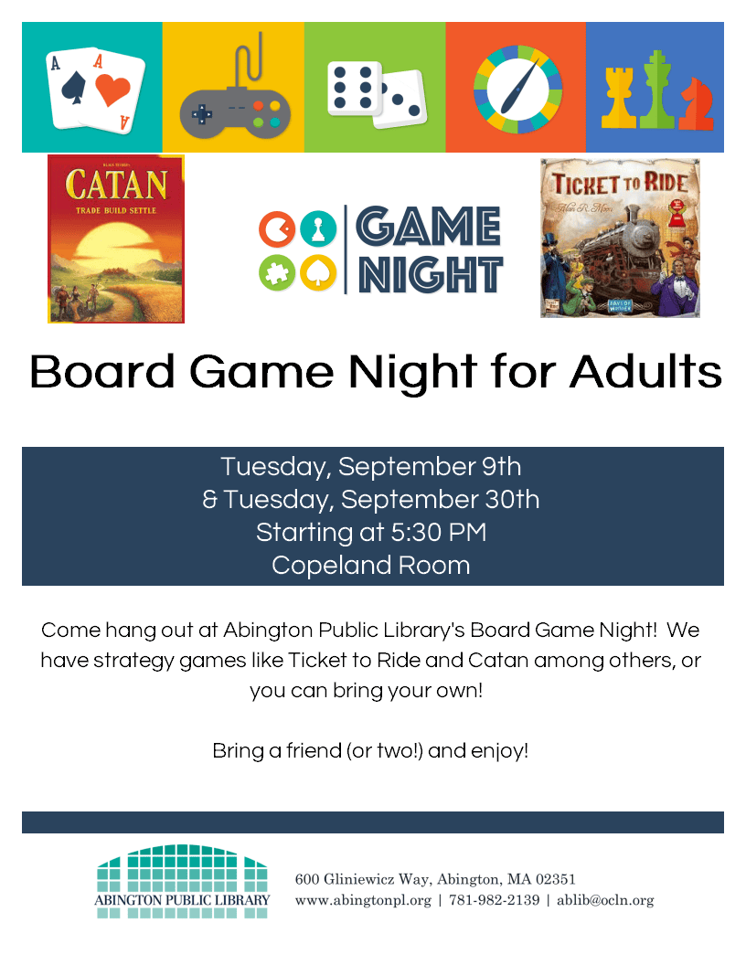 Board Game Night full descriotion on page