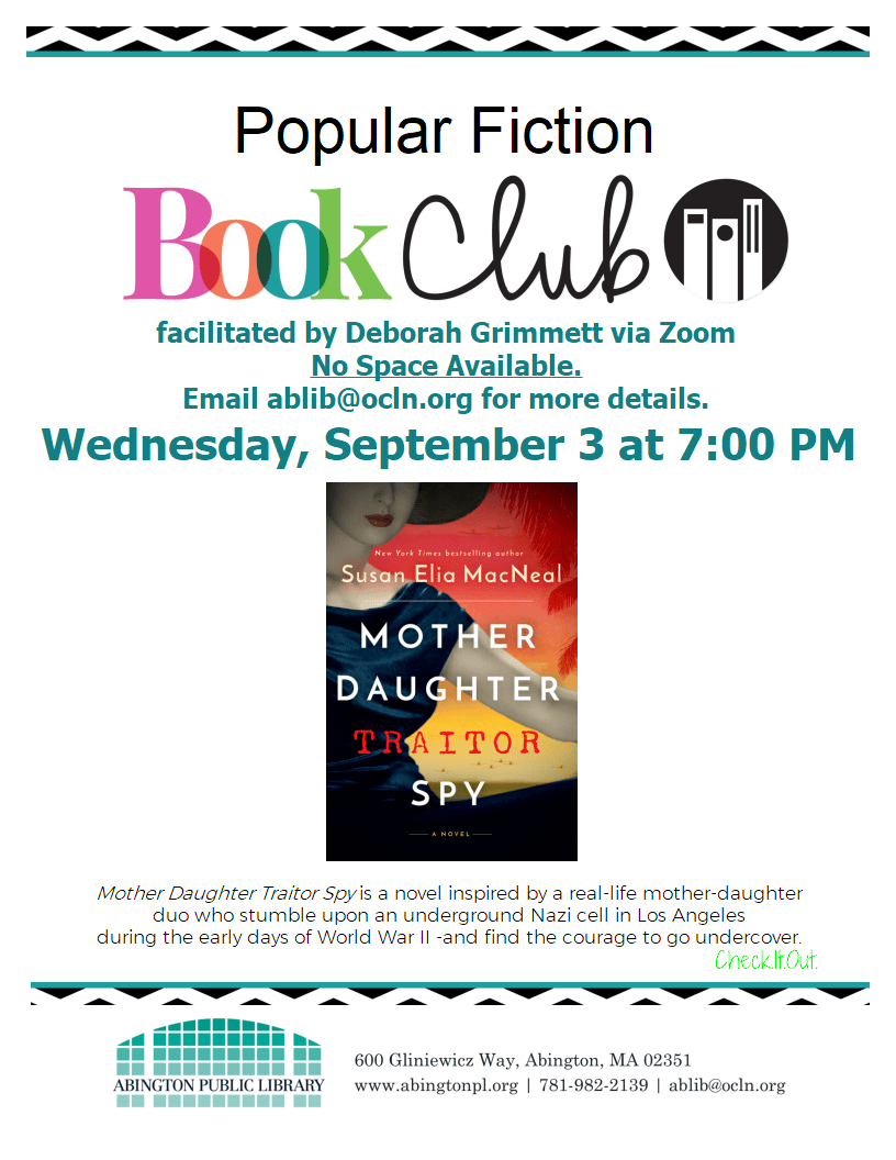 Pop Fiction Book Club fll description on page