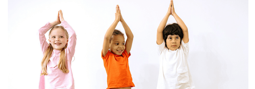 kids doing yoga
